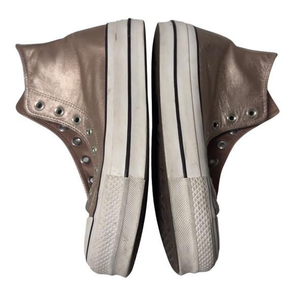 Women's Chuck Taylor All Star Lift Metallic Leather High Top SZ 8 562773C - Picture 8 of 12